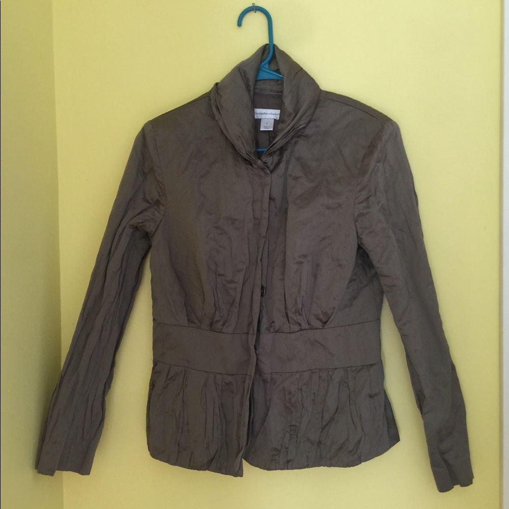 Metallic Tan Blazer Jacket